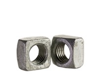1/4"-20 Square Nut, Coarse, Grade 2 Steel, Hot Dipped Galvanized Finish1/4"-20 Square NutCoarse, Grade 2 Steel, Hot Dipped Galva