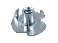 #8-32 Prong Tee Nut, Coarse, Steel, Zinc CR+3 Finish#8-32 Prong Tee NutCoarse, Steel, Zinc CR+3 Finish
