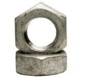 1"-8 Jam Hex Nuts, Coarse, Low Carbon Steel, Hot Dipped Galvanized | YarinInd