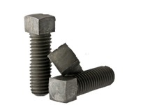 1/2"-13 x 2" Square Head Cone Point Set Screw, Coarse, Case Hardened Steel, Plain Finish1/2"-13 x 2" Square Head Cone Point Set 