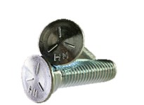 5/8"-11 x 2 1/2" No. 3 Head Plow Bolt with Nut with Nut, Coarse, Grade 5 Steel, Zinc CR+3 Finish5/8"-11 x 2 1/2" No. 3 Head Plow