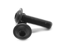 M16-2 x 50mm Button Head Cap Screw (ISO 7380), Coarse Thread | Grade 10.9 Alloy Steel | Black Oxide Finish