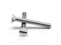 #10-24 x 1" Machine Screw, Slotted Drive, Flat Head, Coarse, Full Thread, Steel, Zinc CR+3 Finish#10-24 x 1" Machine ScrewFlat H
