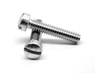 #10-32 x 5/8" Machine Screw, Slotted Drive, Fillister Head, Fine, Full Thread, Steel, Zinc CR+3 Finish#10-32 x 5/8" Machine Scre