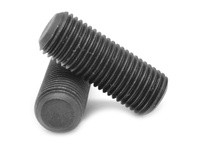 3/8"-24 x 1" Socket Head Flat Point Set Screw, Hex Key Drive | Steel Black Oxide