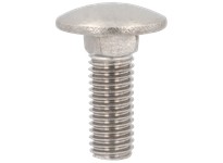 M6-1 x 35mm Carriage Bolt, Coarse, Stainless A4-70M6-1 x 35mm Carriage BoltCoarse, Stainless A4-70