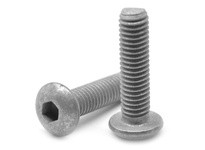 5/16"-18 x 1" Button Head Cap Screw, Coarse, Full Thread, Alloy Steel, Zinc CR+3 Finish5/16"-18 x 1" Button Head Cap ScrewCoarse