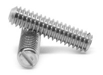 5/16"-18 x 7/8" Slotted Head Set Screw, Flat Head Drive, Coarse, Alloy Steel, Zinc CR+3 Finish5/16"-18 x 7/8" Slotted Head Set S
