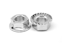 3/8"-24 Hex Flange Nut, Fine, Steel, Zinc CR+3 Finish3/8"-24 Hex Flange NutFine, Steel, Zinc CR+3 Finish