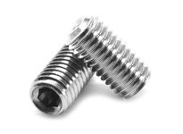 M8-1.25 x 45mm Socket Head Cup Point Set Screw (ISO4209 / DIN916), Hex Key Drive, Coarse, Steel, Zinc CR+3 FinishM8-1.25 x 45mm 