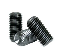 5/16"-24 x 3/8" Socket Head Knurled Cup Point Set Screw, Hex Key Drive, Fine, Steel, Zinc CR+3 Finish5/16"-24 x 3/8" Socket Head