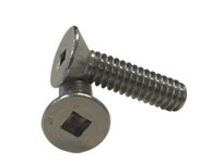 1/4"-20 x 1 1/2" Machine Screw, Square Drive, Flat Head | Stainless A2