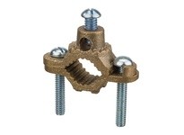 NSI G-1 HEAVY DUTY BRONZE GROUND CLAMP 1/2 - 1 WATER PIPE SIZE 2 STR GROUND WIRE MAX