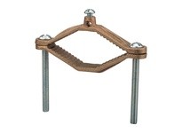 NSI G-12 BRONZE GROUND CLAMP 2 1/2 - 4 WATER PIPE SIZE 2 STR GROUND WIRE MAX