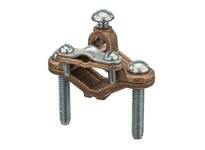 NSI G-20 BRONZE GROUND CLAMP WITH ADAPTERS 1/2 - 1 WATER PIPE SIZE 4 STR GROUND WIRE MAX