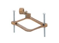 NSI G-25 HEAVY DUTY BRONZE GROUND CLAMP FOR RIGID CONDUIT 1 CONDUIT HUB 4 1/2 - 6 WATER PIPE 3/0 STR GROUND WIRE MAX