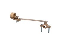 NSI G-83 BRONZE GROUND CLAMP FOR RIGID CONDUIT W/ FLEXIBLE COPPER STRAP 1 CONDUIT HUB 1/2 - 1 WATER PIPE SIZE 3/0 STR GROUND WIR