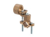 NSI G-9 HEAVY DUTY BRONZE GROUND CLAMP FOR RIGID CONDUIT 1 CONDUIT HUB 1/2 - 1 WATER PIPE 3/0 STR GROUND WIRE MAX