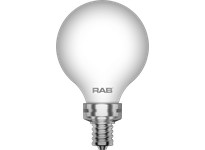 RAB G16.5-3-E12-927-F-F Filament G16.5 3.8W 40EQ 350LM E12 CRI90 2700K Dim Frosted