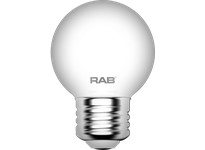 RAB G16.5-3-E26-927-F-F Filament G16.5 3.8W 40EQ 350LM E26 CRI90 2700K Dim Frosted