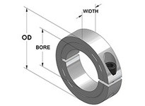 Climax G1SC-206-B 2 1/16 ID SPLIT Clamp Collar STL BO | Industrial Supplies