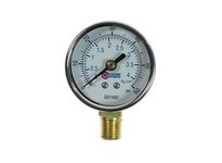 Coilhose GB1460 2" Chrome Dial Gauge 1/4" Bottom Mnt 0-60 PSI