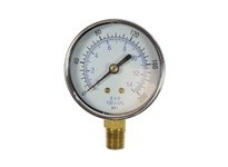 Coilhose GB16200 2 1/2" Chrome Dial Gauge 1/4" Bottom Mnt 0-200 PSI