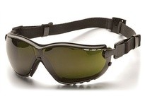 Pyramex V2G GB1850SFT Safety Glasses 5.0 IR Filter H2X Anti-fog Lens and Black Strap/TemplesV2G Safety Glasses 5.0 IR Filter H2X