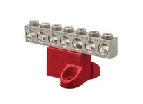 NSI GBA20-7 Aluminum Isolated Ground Bar AL/CU 2/0 - 14 AWG Wire Range | 7 Circuit