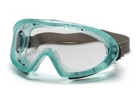 Pyramex Capstone GC504TN Direct/Indirect Chemical Green Frame/Clear AF Lens w/Neoprene StrapCapstone Direct/Indirect Chemical Gr