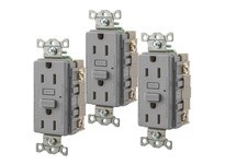 Hubbell Wiring GF15GY3 15A RESI GFR GRAY | YarinInd