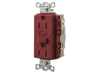 Hubbell Wiring GF15R 15A RESI GFR RED | High-Quality Electrical Outlet