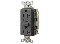 Hubbell Wiring GF20BK 20A RESI GFR BLACK | Industrial Electrical Supplies