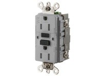 Hubbell Wiring GF5262SGGY 15A INDUSTRIAL TRWR GFR GRAY