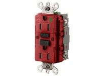 Hubbell Wiring GF8200SGR 15A INDUSTRIAL TRWR GFR HG RED | YarinInd