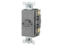 Hubbell Wiring GFBFHP20GY 20A 125V BLANK FACE GFCI HP GRAY
