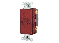Hubbell Wiring GFBFHP20R 20A 125V BLANK FACE GFCI HP RED