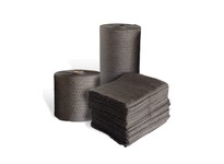MBT GFMF150S Gray fine fiber absorbent rolls have a surface texture similar to tissue paper which is great for gripping smooth s