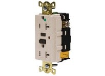 Hubbell Wiring GFR8300LATR 20A 125V IND HG Tamper GFCI Light Almond | Industrial Supplies