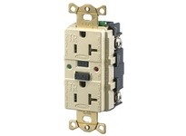 Hubbell Wiring GFR8300SGI 20A/125V INDL. HG TAMPER ST GFCI IVORY