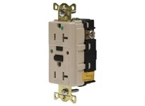 Hubbell Wiring GFR8300SGLA 20A 125V IND HG TR ST GFCI LIGHT ALMOND