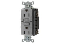 Hubbell Wiring GFRST15GY 15A COM SELF TEST GFR GRAY | YarinInd