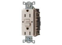 Hubbell Wiring GFRST15LA 15A COM SELF TEST GFR LT ALMOND