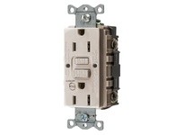Hubbell Wiring GFRST15LAB 15A COM SELF TEST ALARM GFR LT ALMOND | Reliable Electrical Supplies