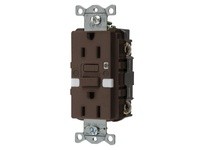 Hubbell Wiring GFRST15NL 15A COM SELF TEST NIGHTLIGHT GFR BROWN