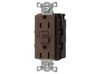 Hubbell Wiring GFRST15SNAP 15A COM SELF TEST SNAP GFR Brown | YarinInd