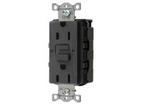 Hubbell Wiring GFRST15SNAPBK 15A COM SELF TEST SNAP GFR BLACK