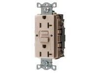 Hubbell Wiring GFRST20AL 20A COM SELF TEST GFR ALMOND | YarinInd