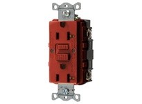 Hubbell Wiring GFRST20RBULK 20A COM SELF TEST GFR RED BULK