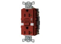 Hubbell Wiring GFRST20RNL 20A COM SELF TEST NIGHTLIGHT GFR RED